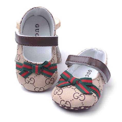 gucci baby shoes gold|Gucci baby shoes unisex.